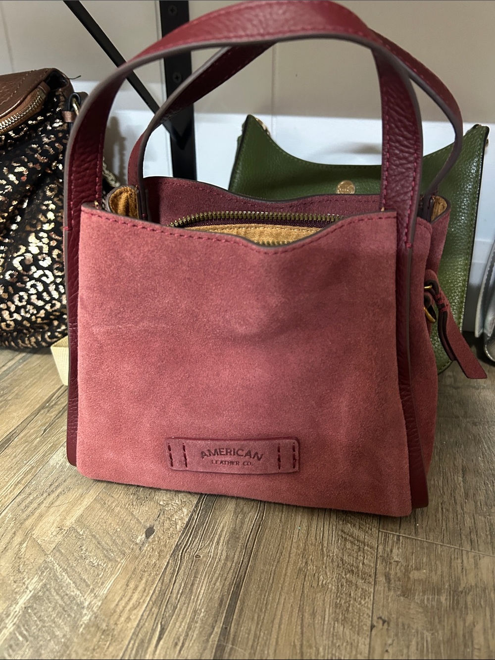 American leather satchel leather